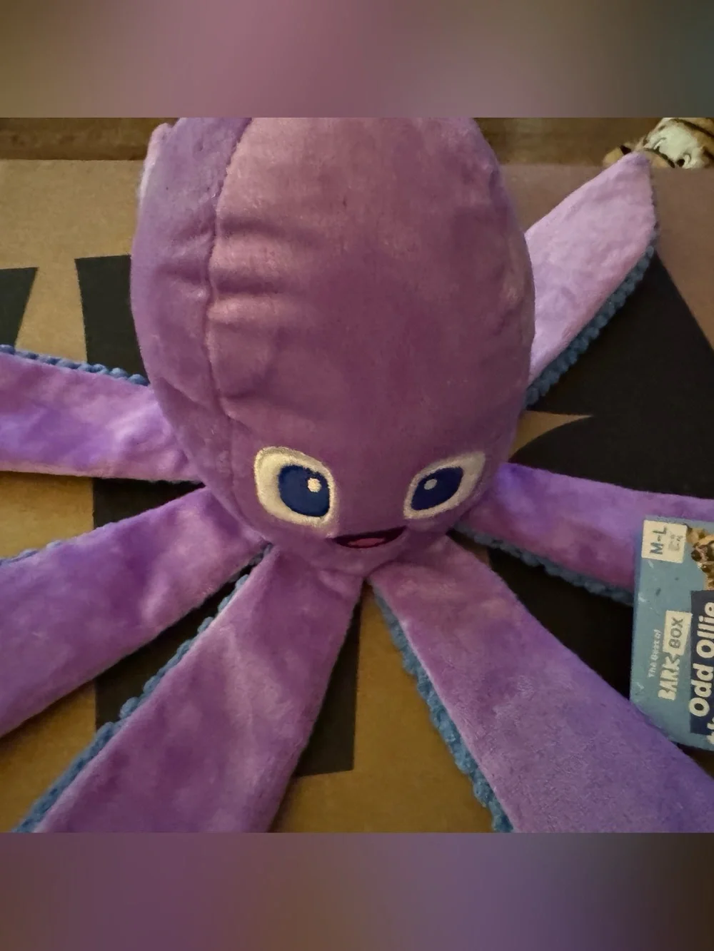 Bark Box Odd Ollie Octopus Dog Toy M-L NEW thrash, whip, flip, squeak & crinkle